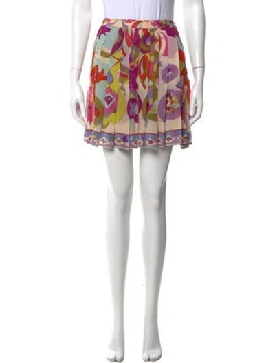 Pre-owned Pucci Silk Mini Skirt In Purple
