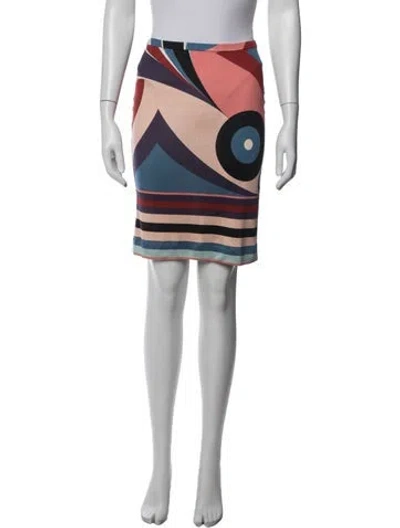 Pre-owned Pucci Silk Mini Skirt In White