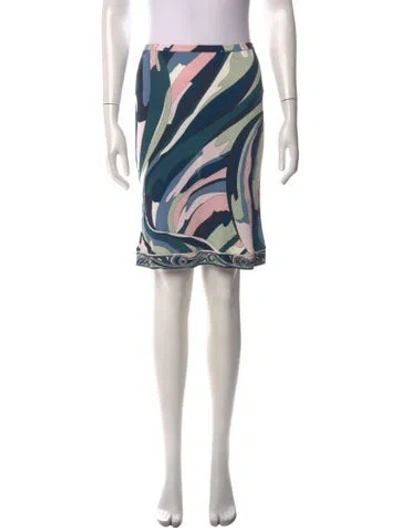 Pre-owned Pucci Silk Mini Skirt In White