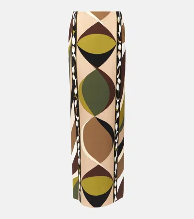 Pucci Silk Miniskirt In Multicolor