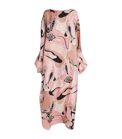 Pucci Silk Orchidee Print Maxi Kaftan