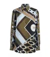 Pucci Silk Oversized Printed Shirt In Multi