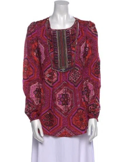 Pre-owned Pucci Silk Paisley Print Tunic In Purple