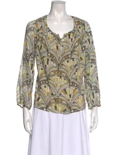 Pre-owned Pucci Silk Patterned Blouse In Multi