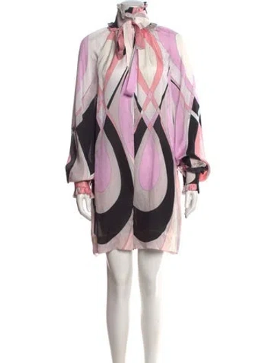 Pre-owned Pucci Silk Patterned Jumpsuit In Pink