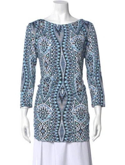Pre-owned Pucci Silk Patterned Top In Multi