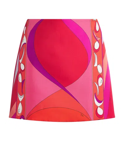 Pucci Silk Pesci Print Mini Wrap Skirt