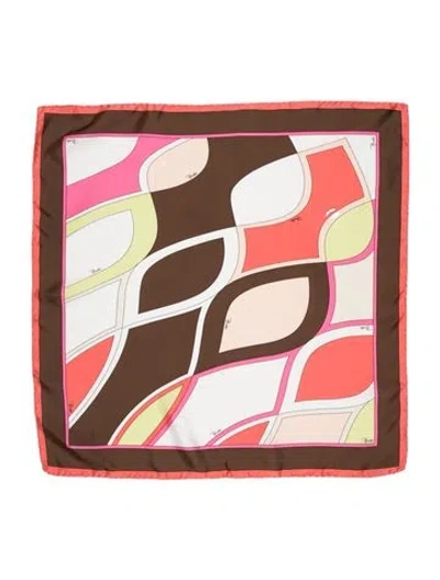 Pre-owned Pucci Silk Printed Bandana In Pink