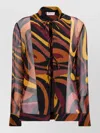Pucci Silk Printed Blazer In Multi
