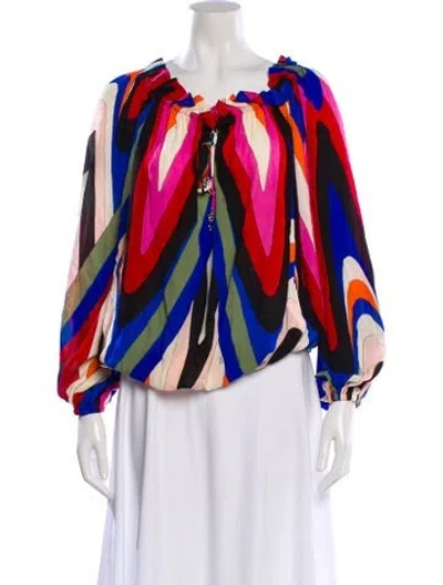 Pre-owned Pucci Silk Printed Blouse In Multi