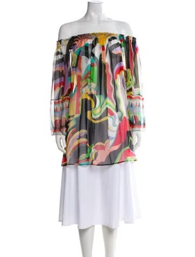 Pre-owned Pucci Silk Printed Blouse In Multi