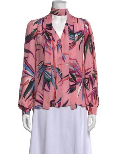 Pre-owned Pucci Silk Printed Blouse In Pink