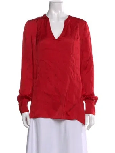Pre-owned Pucci Silk Printed Blouse In Red