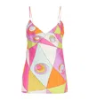 Pucci Silk Printed Cami Top In Multi