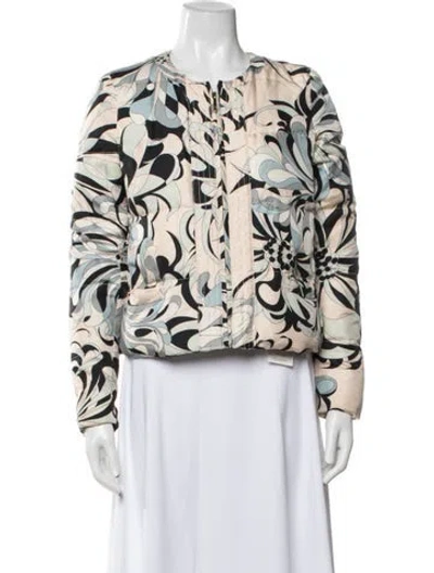 Pre-owned Pucci Silk Printed Jacket In Pink
