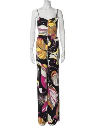 Pre-owned Pucci Silk Printed Jumpsuit W/ Tags In Multi