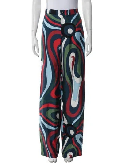 Pre-owned Pucci Silk Printed Pajamas In Blue