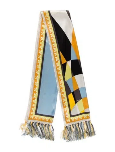 Pre-owned Pucci Silk Printed Scarf In Black