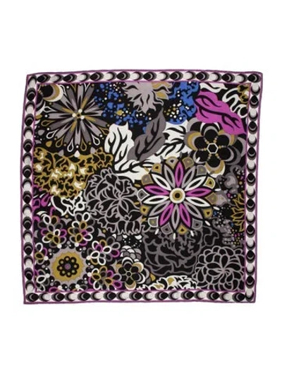 Pre-owned Pucci Silk Printed Scarf In Black