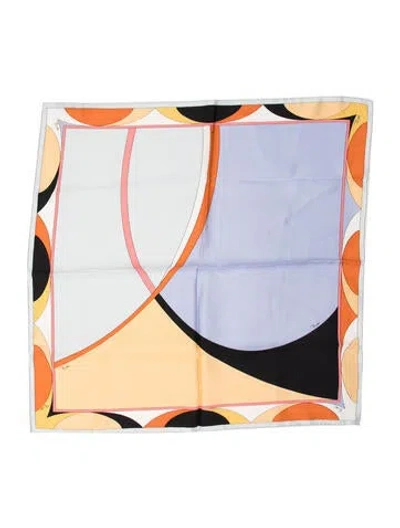 Pre-owned Pucci Silk Printed Scarf In Blue