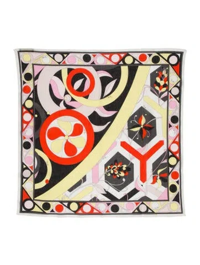 Pre-owned Pucci Silk Printed Scarf In Multi