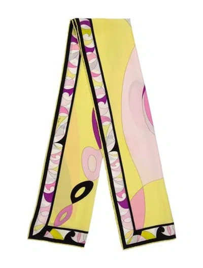 Pre-owned Pucci Silk Printed Scarf In Multi