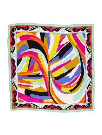 Pre-owned Pucci Silk Printed Scarf In Multi