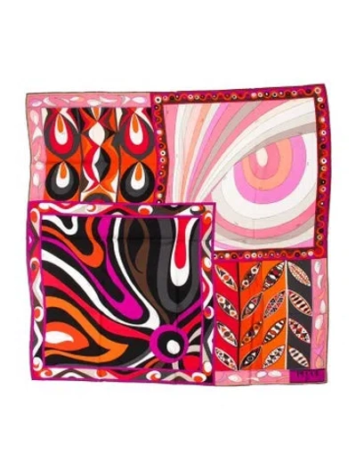 Pre-owned Pucci Silk Printed Scarf In Multi