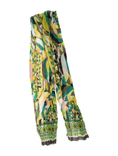 Pre-owned Pucci Silk Printed Scarf In Multi