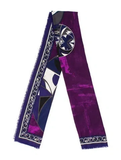 Pre-owned Pucci Silk Printed Scarf In Multi
