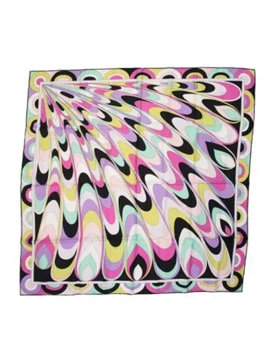 Pre-owned Pucci Silk Printed Scarf In Multi