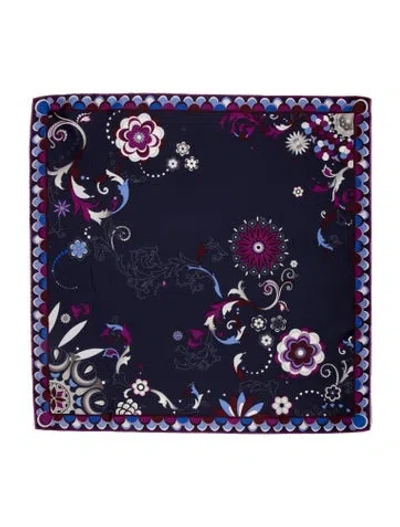 Pre-owned Pucci Silk Printed Scarf In Multi