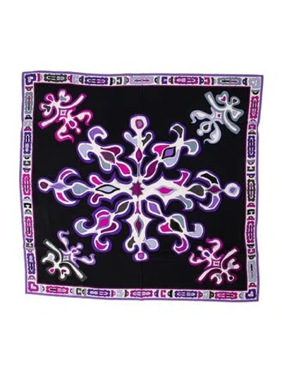 Pre-owned Pucci Silk Printed Scarf In Multi