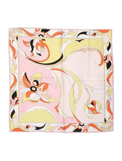 Pre-owned Pucci Silk Printed Scarf In Multi