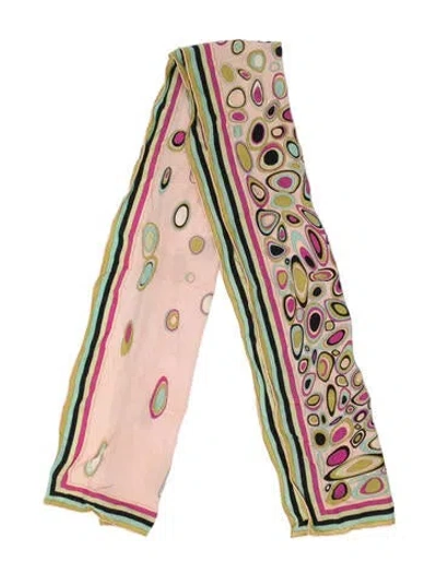 Pre-owned Pucci Silk Printed Scarf In Neutral