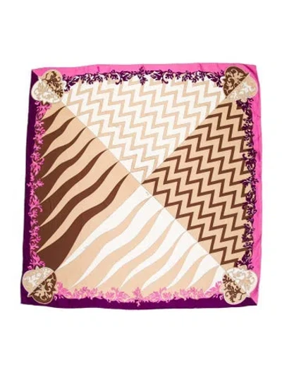 Pre-owned Pucci Silk Printed Scarf In Neutral