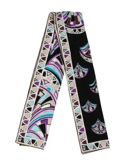 Pre-owned Pucci Silk Printed Scarf In Neutral