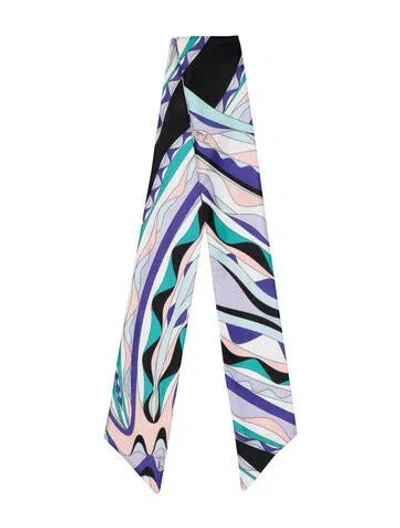 Pre-owned Pucci Silk Printed Scarf In Neutrals