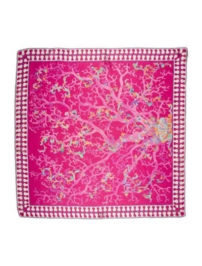 Pre-owned Pucci Silk Printed Scarf In Pink