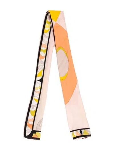 Pre-owned Pucci Silk Printed Scarf In Pink