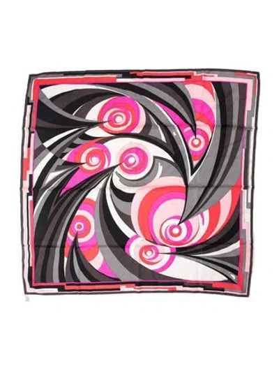 Pre-owned Pucci Silk Printed Scarf In Pink