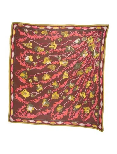 Pre-owned Pucci Silk Printed Scarf In Pink