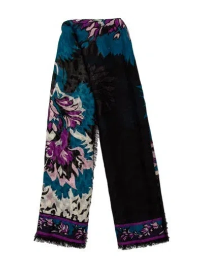 Pre-owned Pucci Silk Printed Scarf In Purple