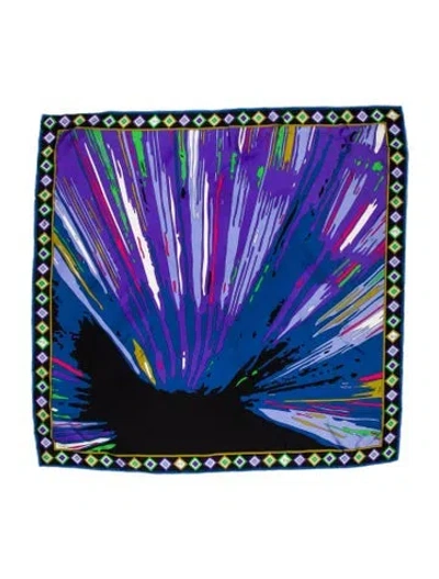 Pre-owned Pucci Silk Printed Scarf In Purple