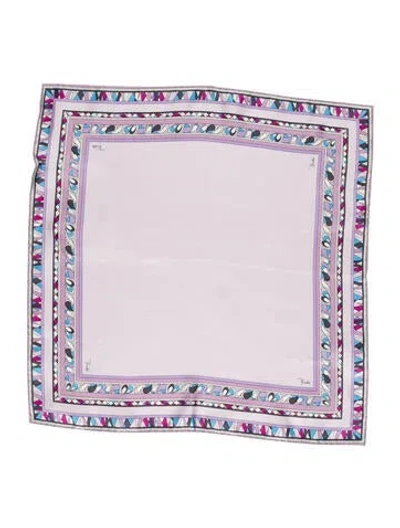 Pre-owned Pucci Silk Printed Scarf In Purple