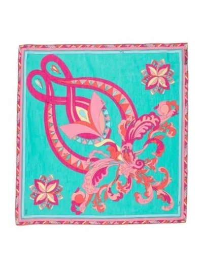 Pre-owned Pucci Silk Printed Scarf In Purple