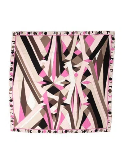 Pre-owned Pucci Silk Printed Scarf In Purple