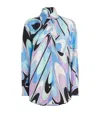 Pucci Silk Printed Shirt In Purple
