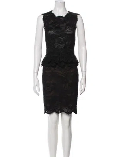 Pre-owned Pucci Silk Printed Skirt Set In Black