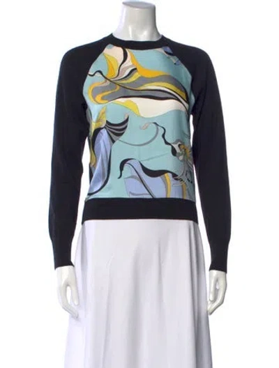 Pre-owned Pucci Silk Printed Sweater In Multi